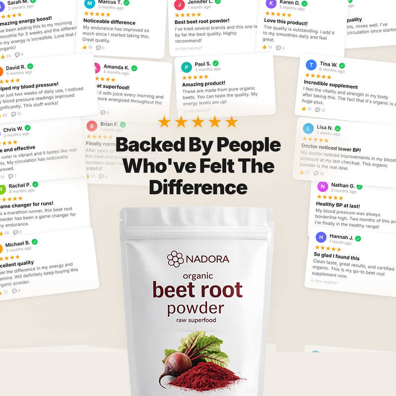 Nadora Beetroot Powder - 3,500mg of Pure Circulation Support in Every Serving*