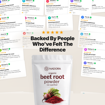 Nadora Beetroot Powder - 3,500mg of Pure Circulation Support in Every Serving*