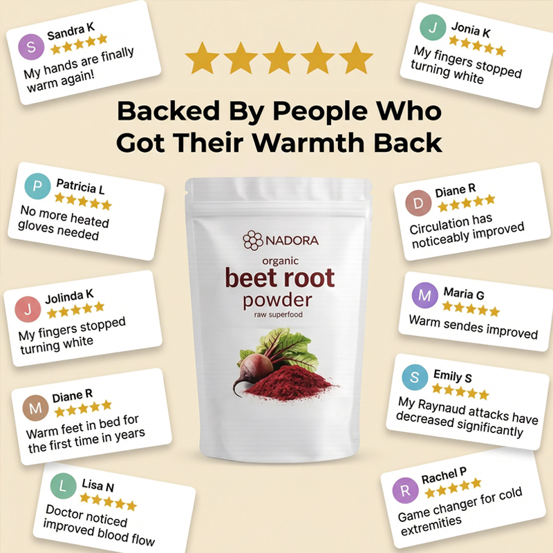 NADORA ORGANIC BEET ROOT POWDER - RESTORES HEALTHY CIRCULATION